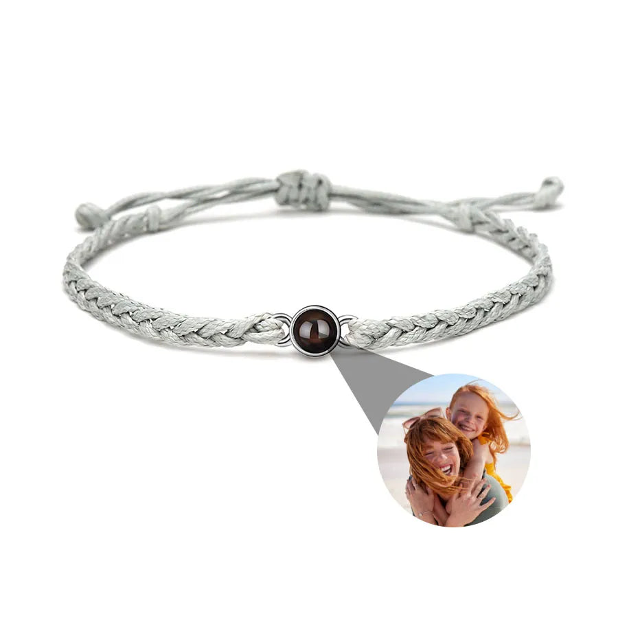 Memory Spark Photo Braided Bracelet