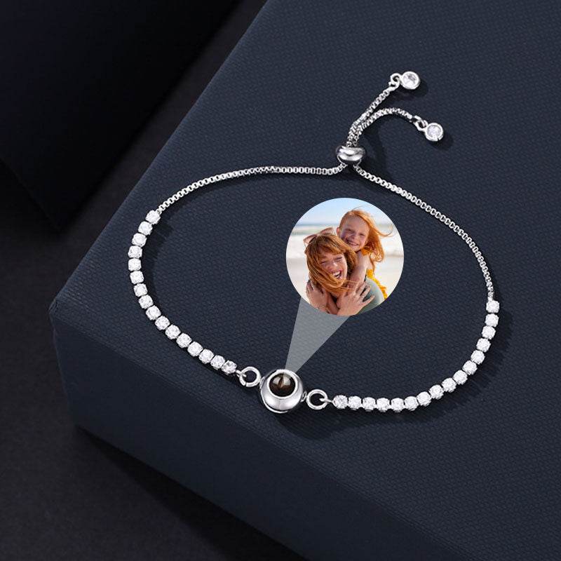 Custom Blissful Tennis Photo Bracelet - Pawisall