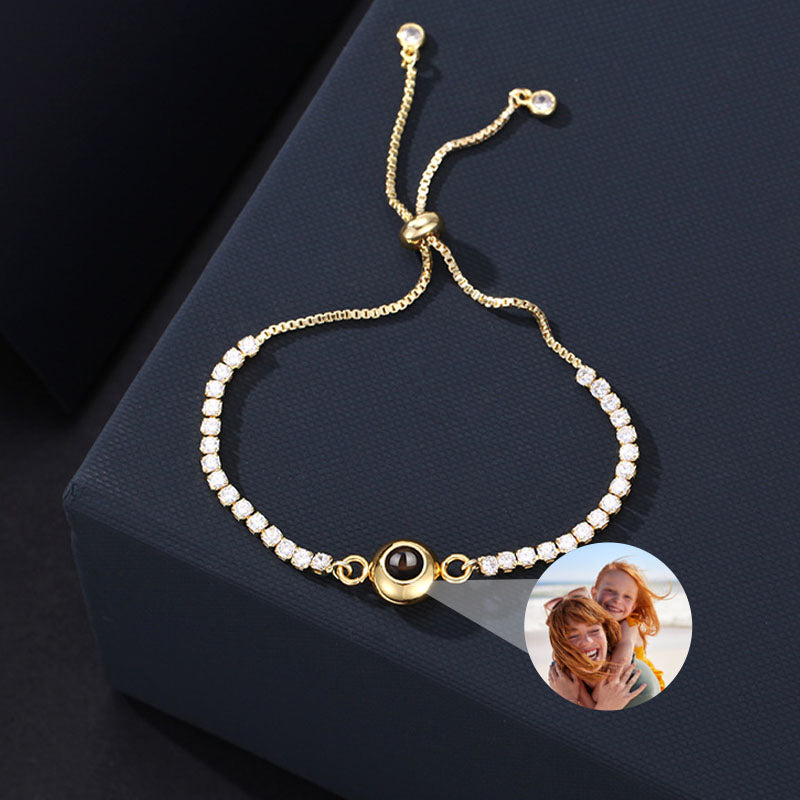 Custom Blissful Tennis Photo Bracelet