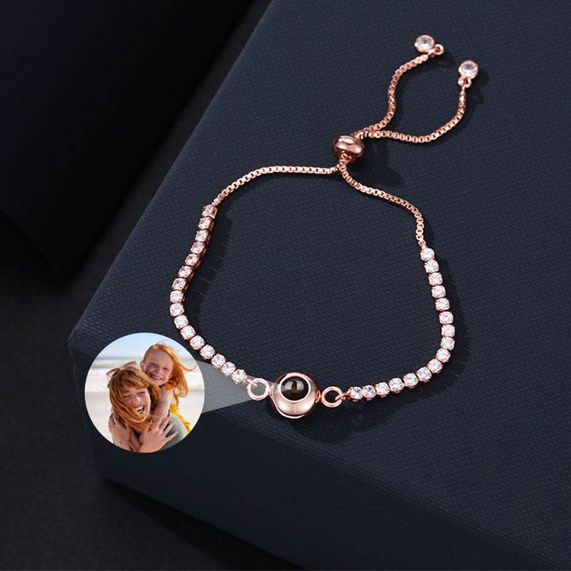 Custom Blissful Tennis Photo Bracelet - Pawisall