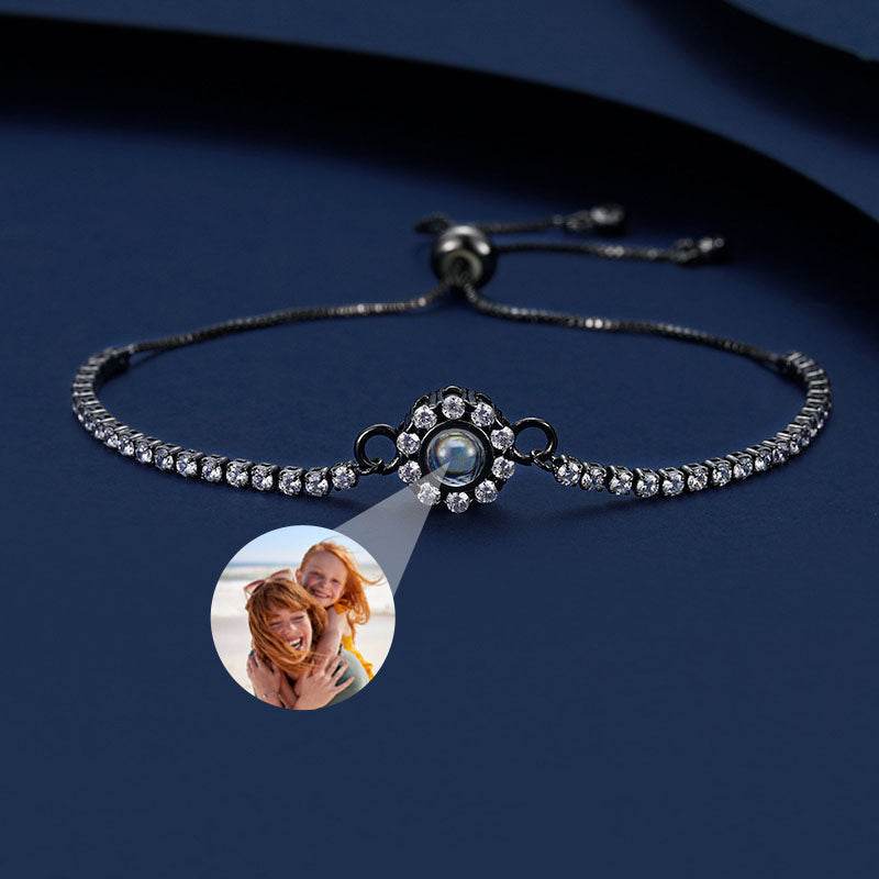 Custom Blissful Tennis Photo Bracelet - Pawisall