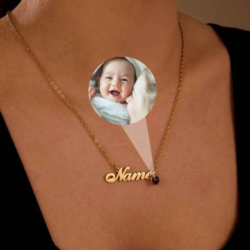 Custom Name and Photo Necklace - Pawisall