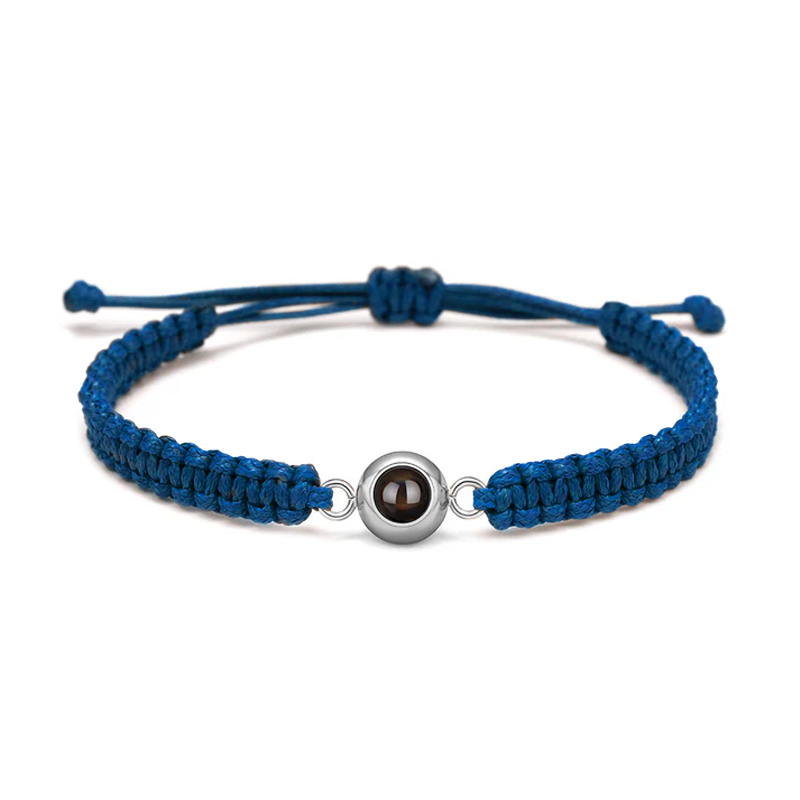 Personalized Braided Photo Bracelet for Men