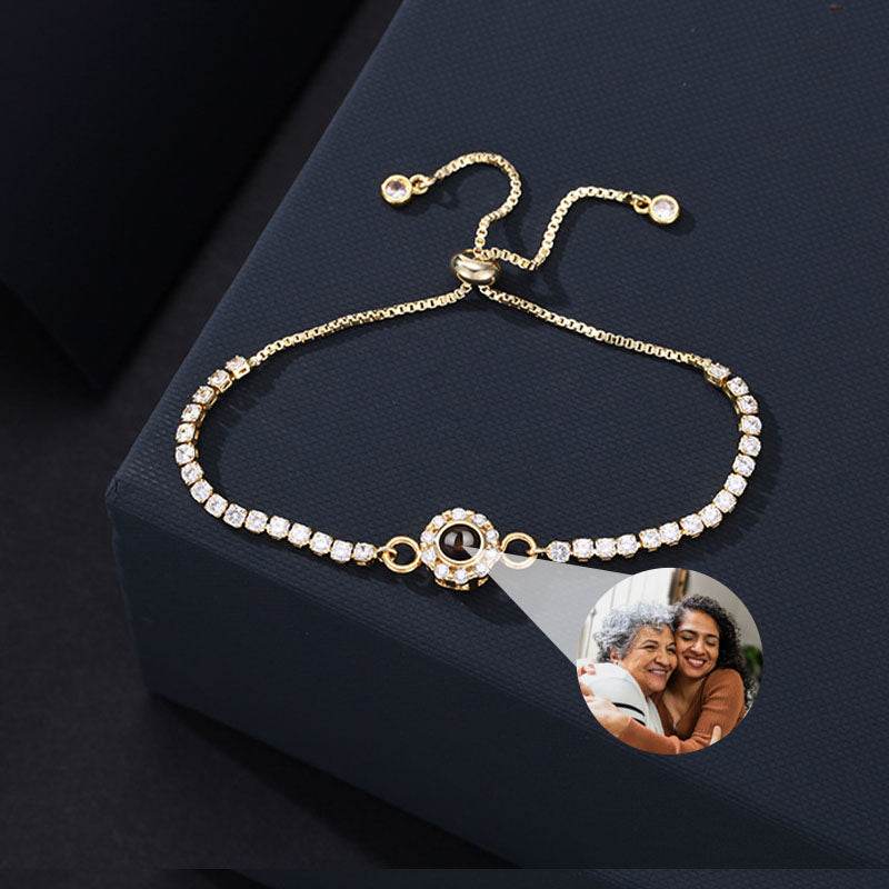 Custom Blissful Tennis Photo Bracelet - Pawisall
