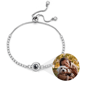 Custom Blissful Tennis Photo Bracelet - Pawisall