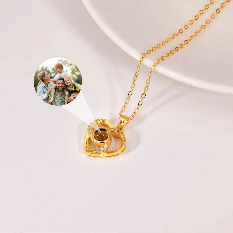 Eternal Heart Necklace With Photo Inside - Pawisall