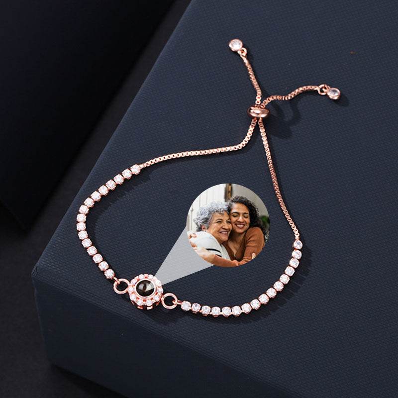 Custom Blissful Tennis Photo Bracelet - Pawisall