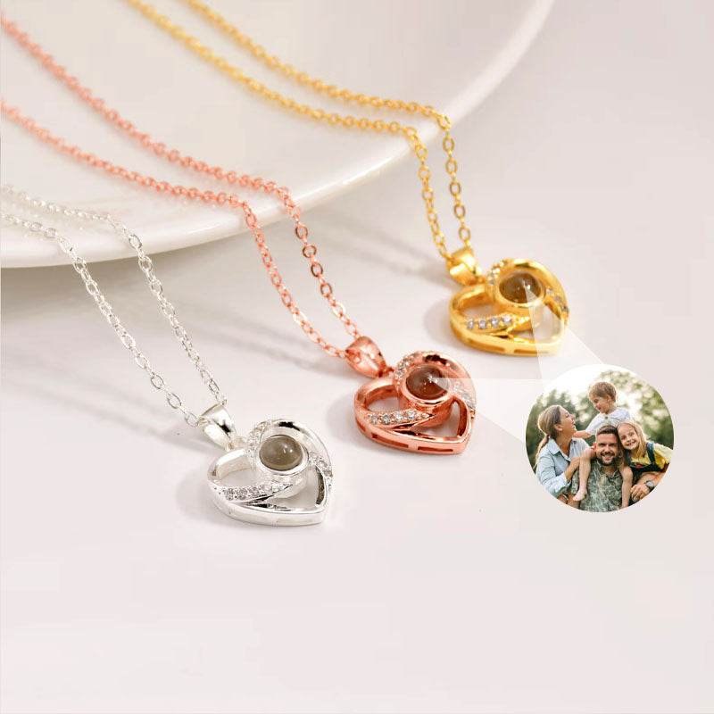 Eternal Heart Necklace With Photo Inside - Pawisall