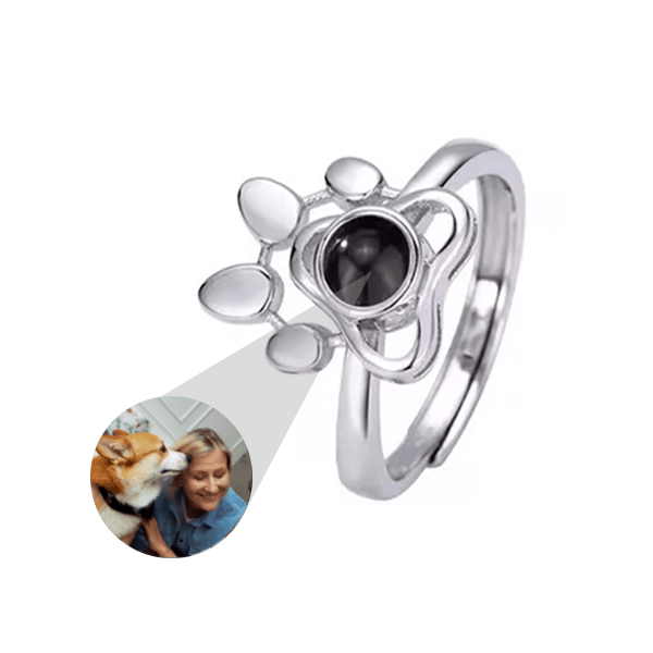 Adjustable Paw Photo Ring - Pawisall