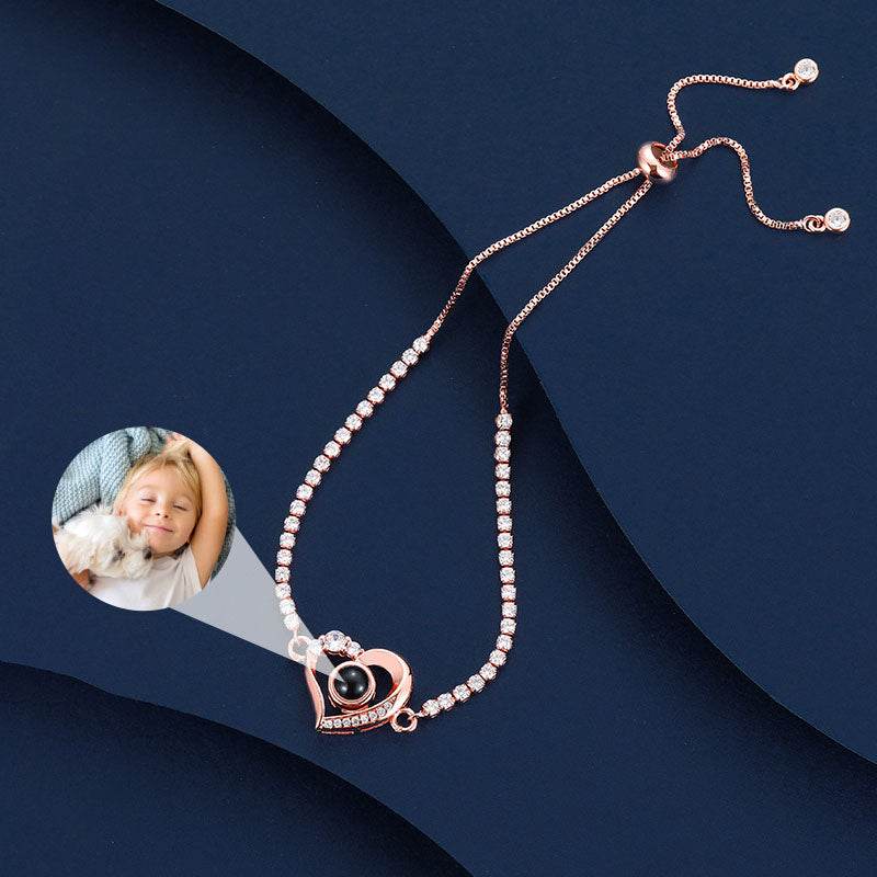 Custom Blissful Tennis Photo Bracelet - Pawisall