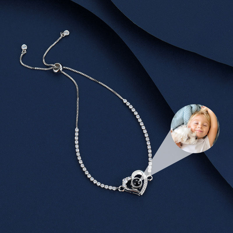 Custom Blissful Tennis Photo Bracelet