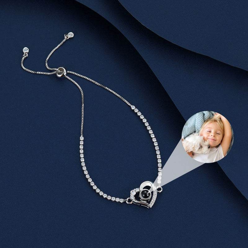 Custom Blissful Tennis Photo Bracelet - Pawisall