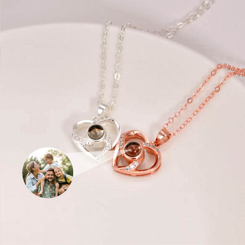 Eternal Heart Necklace With Photo Inside - Pawisall