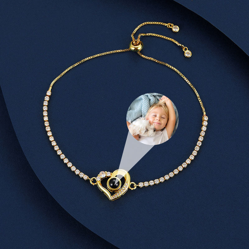 Custom Blissful Tennis Photo Bracelet
