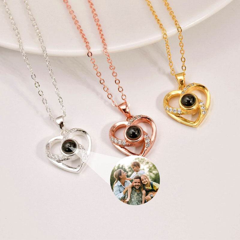 Eternal Heart Necklace With Photo Inside - Pawisall