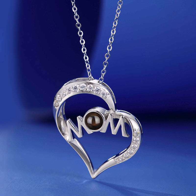 Mom's Heart Memory Photo Necklace