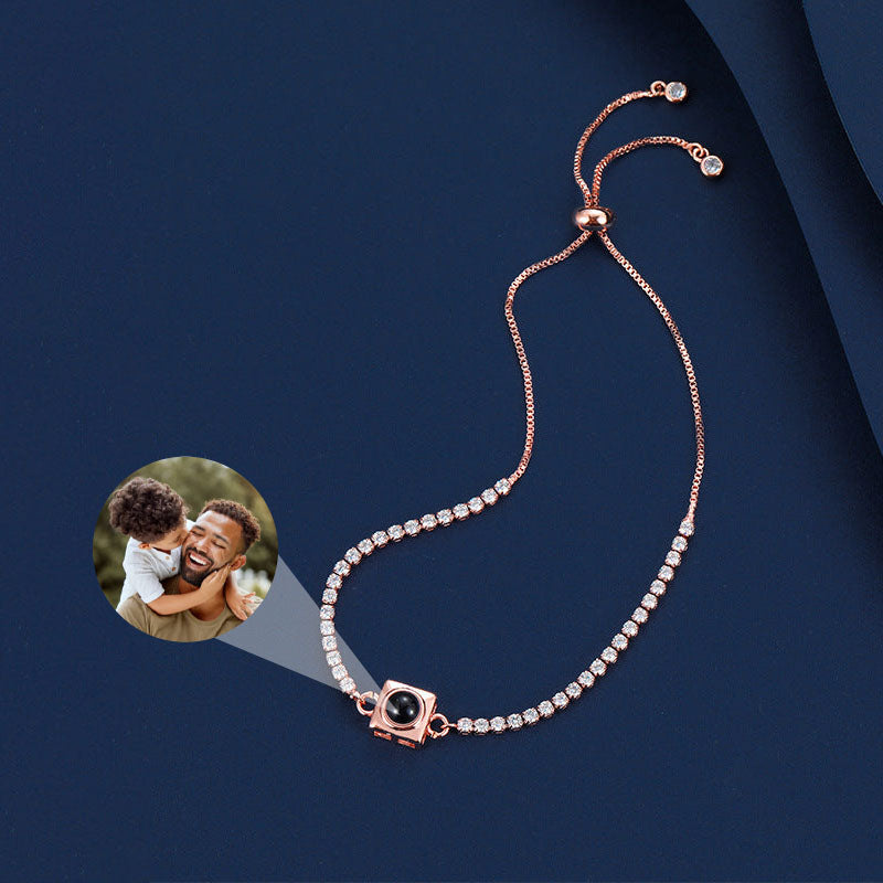 Custom Blissful Tennis Photo Bracelet