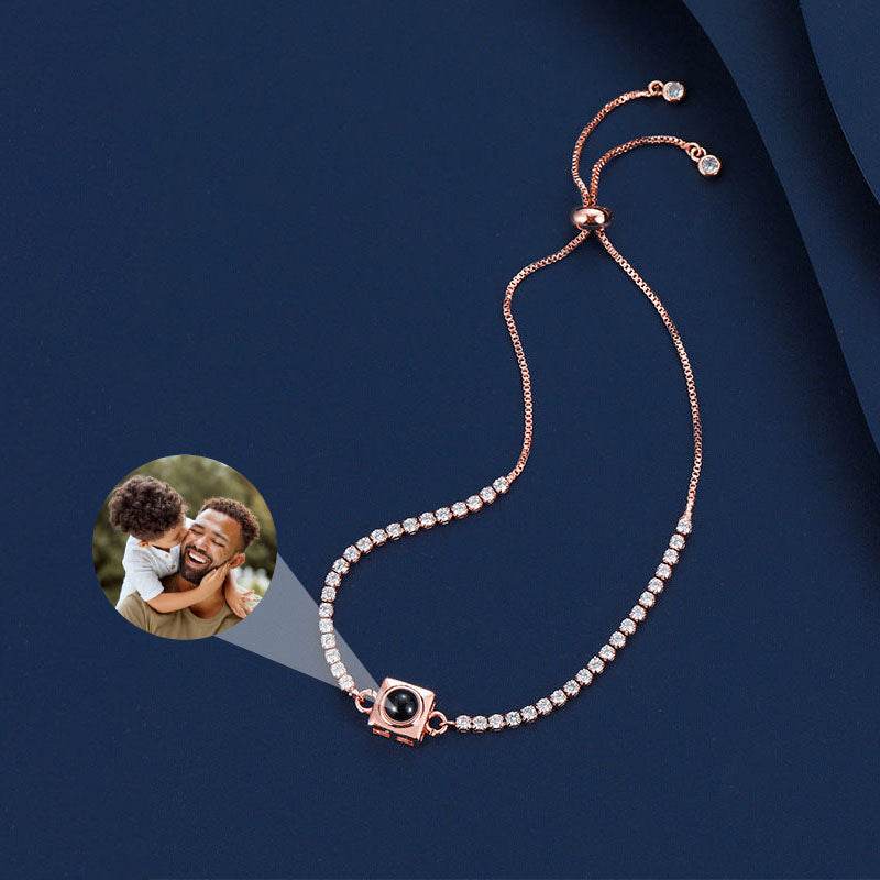 Custom Blissful Tennis Photo Bracelet - Pawisall