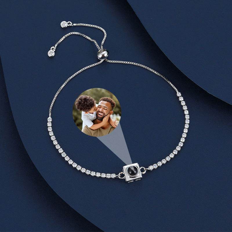 Custom Blissful Tennis Photo Bracelet - Pawisall