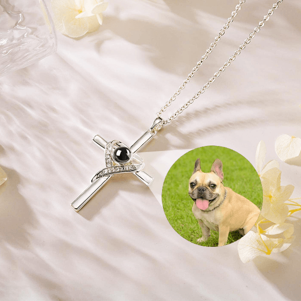 Personalized Cross Necklace with Hidden Photo for Memorials - Pawisall