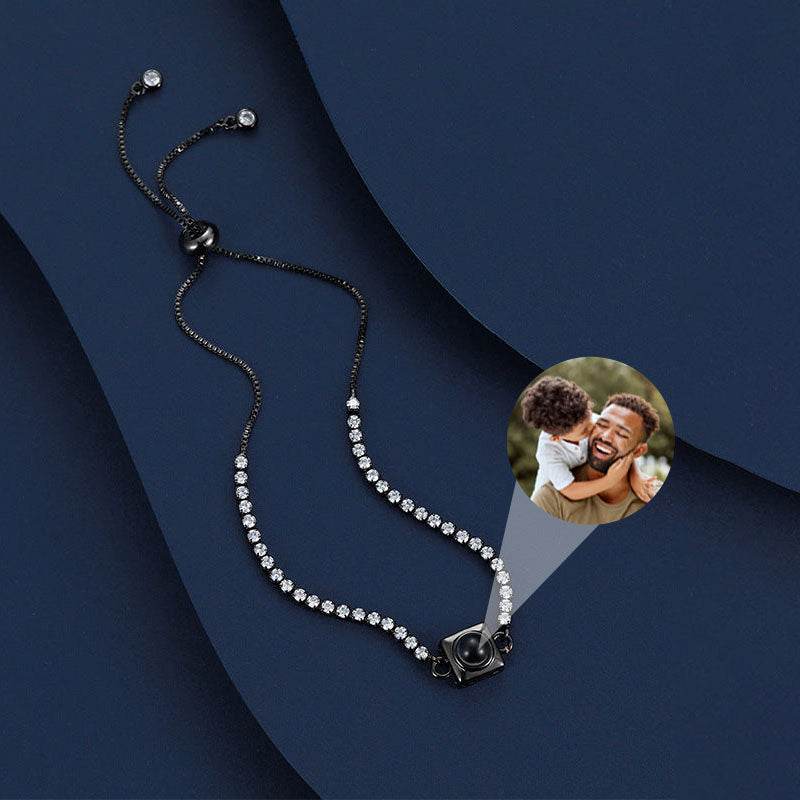 Custom Blissful Tennis Photo Bracelet - Pawisall