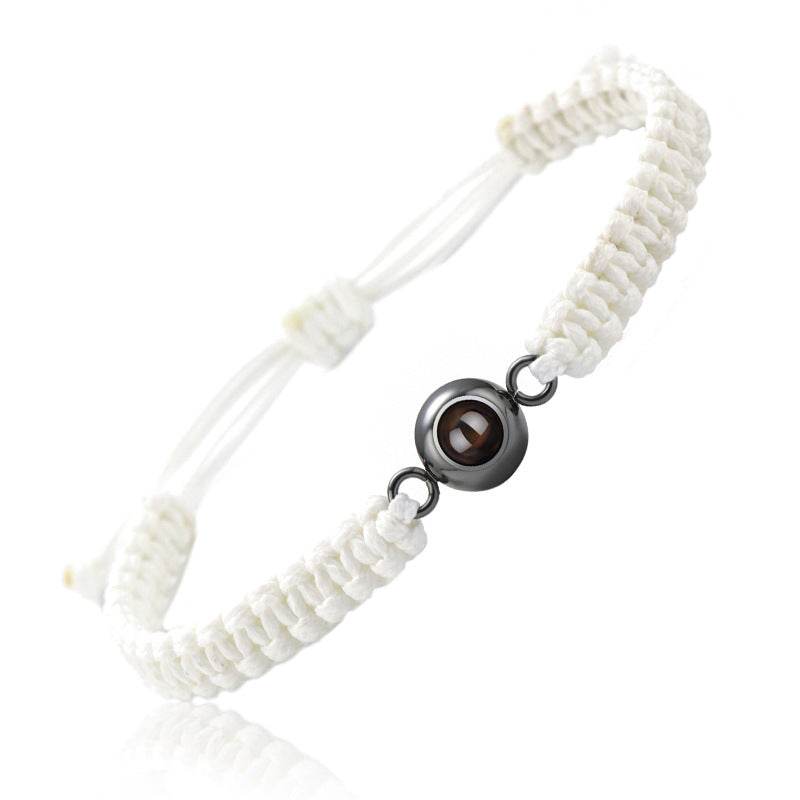 Personalized Braided Photo Bracelet for Men - Pawisall