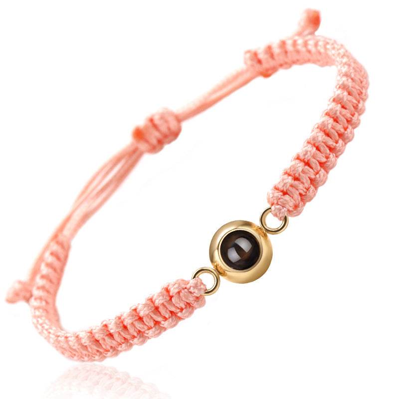 Personalized Braided Photo Bracelet for Men - Pawisall