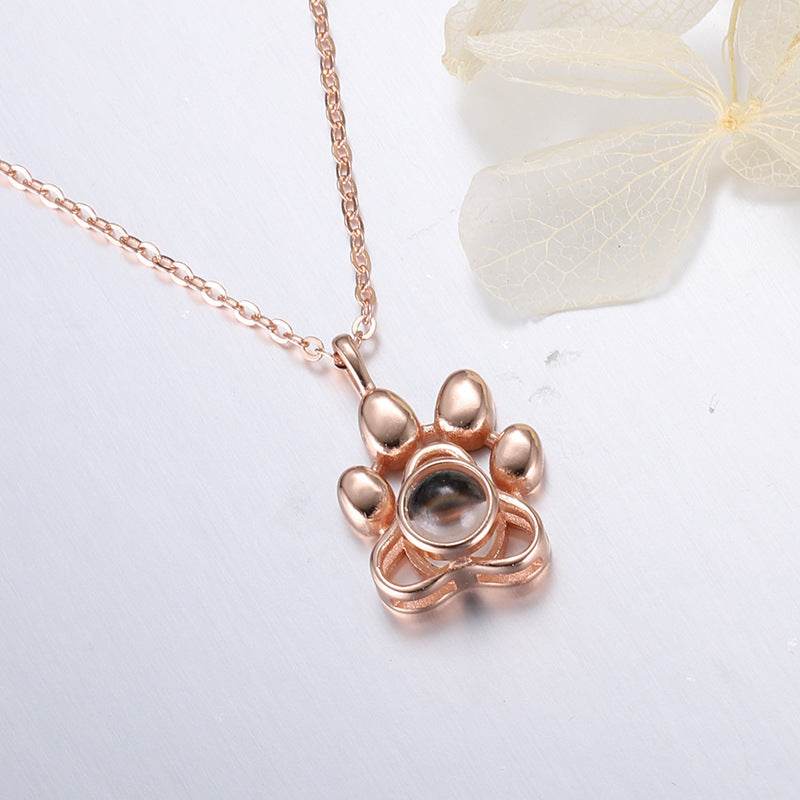 Custom Paw Necklace with Hidden Photo - Pawisall