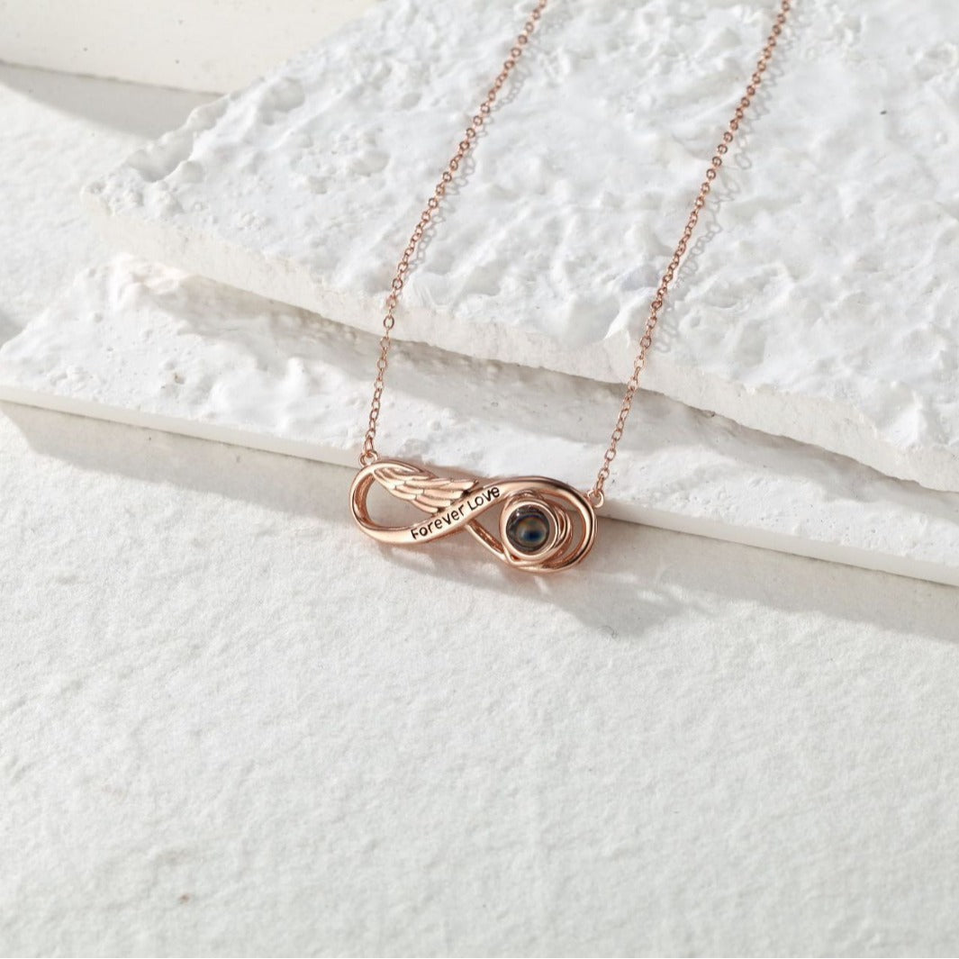 Forever Love Necklace with Hidden Photo for Memorials