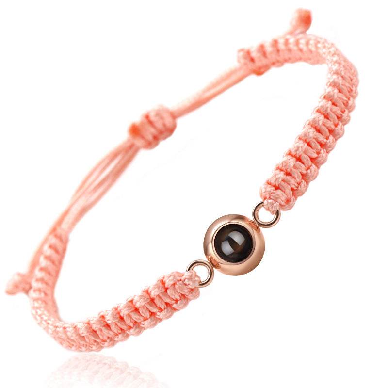 Personalized Braided Photo Bracelet for Men - Pawisall