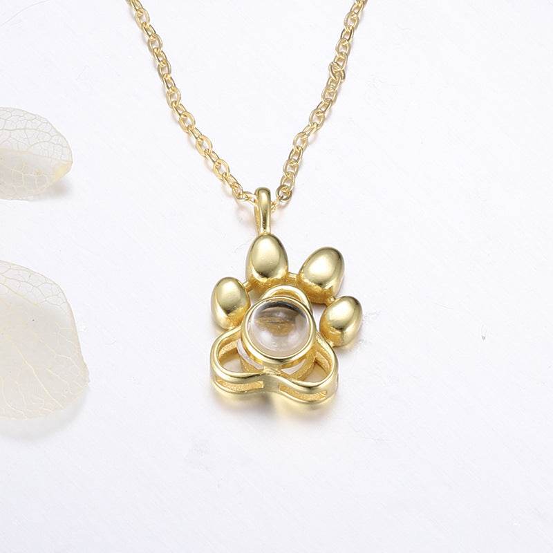 Custom Paw Necklace with Hidden Photo - Pawisall
