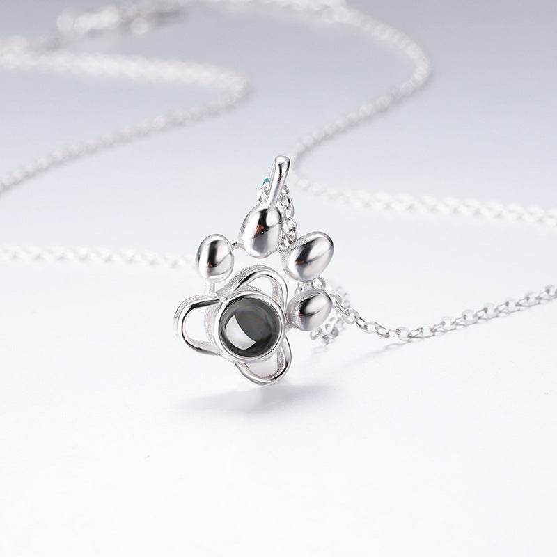 Custom Paw Necklace with Hidden Photo - Pawisall
