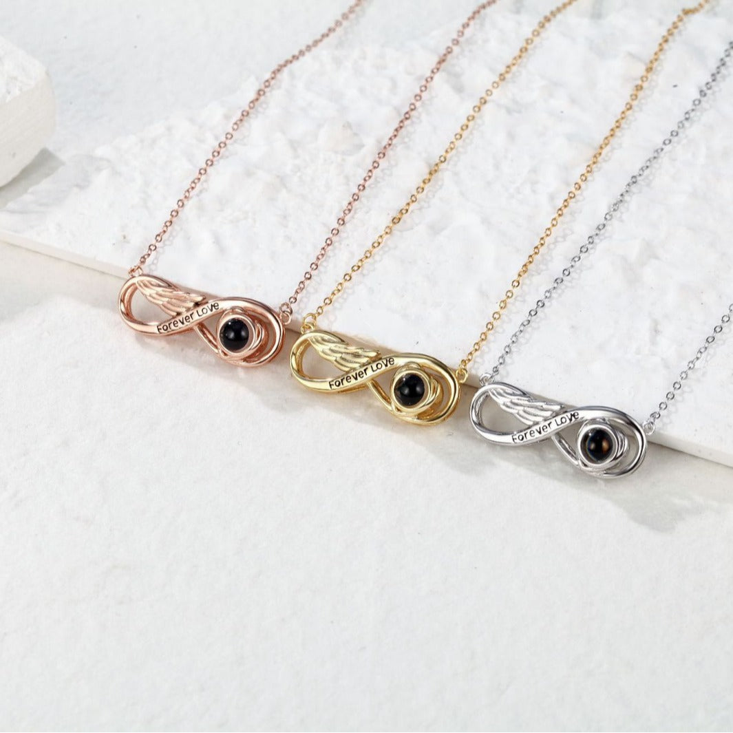 Forever Love Necklace with Hidden Photo for Memorials