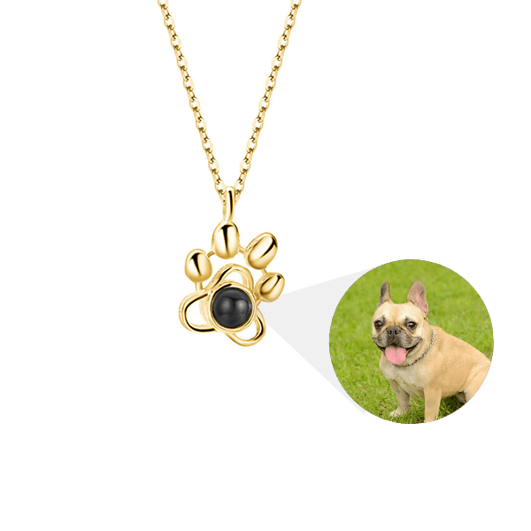 Custom Paw Necklace with Hidden Photo - Pawisall