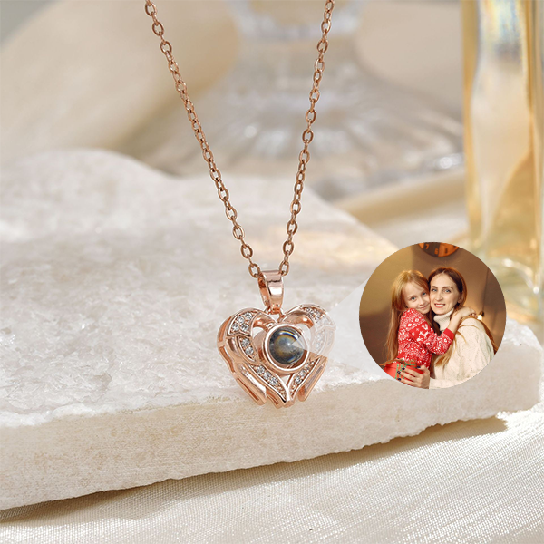 Loving Wings Necklace with Hidden Photo for Memorials