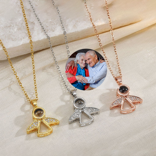 Angel's Light Photo Necklace for Memorials