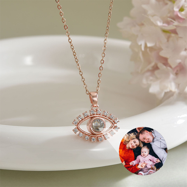 Evil Eye Guardian Photo Necklace