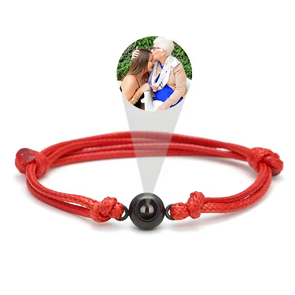 Adjustable Braided Bracelet With Hidden Photo