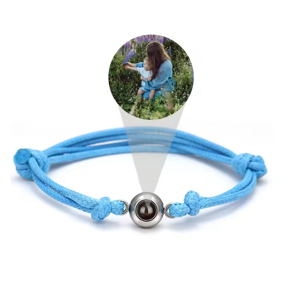 Adjustable Braided Bracelet With Hidden Photo