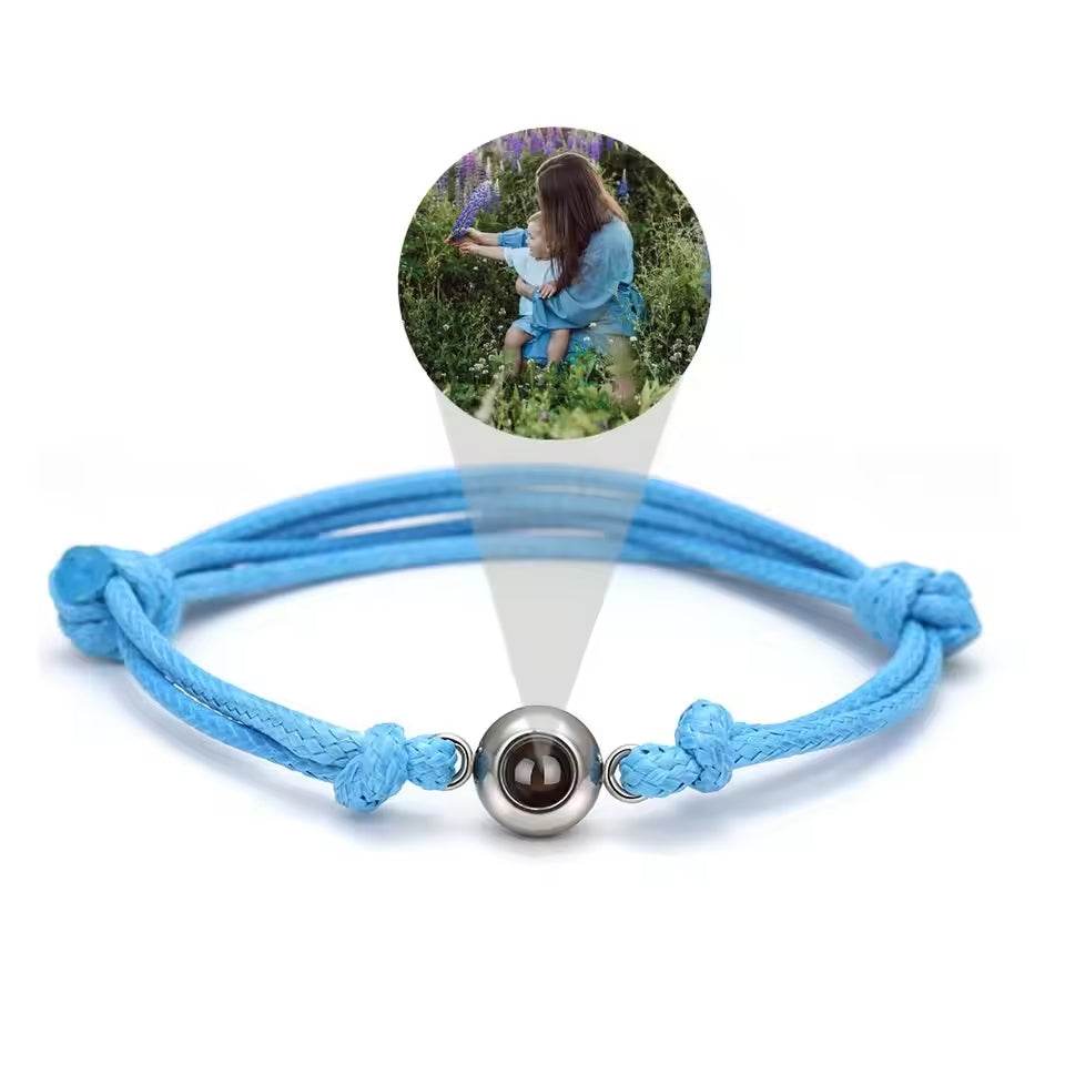 Adjustable Braided Bracelet With Hidden Photo - Pawisall