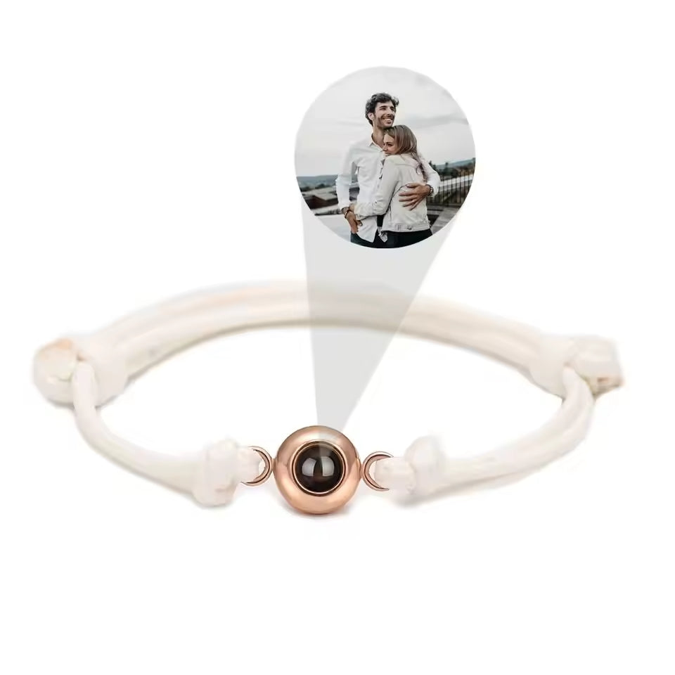 Adjustable Braided Bracelet With Hidden Photo