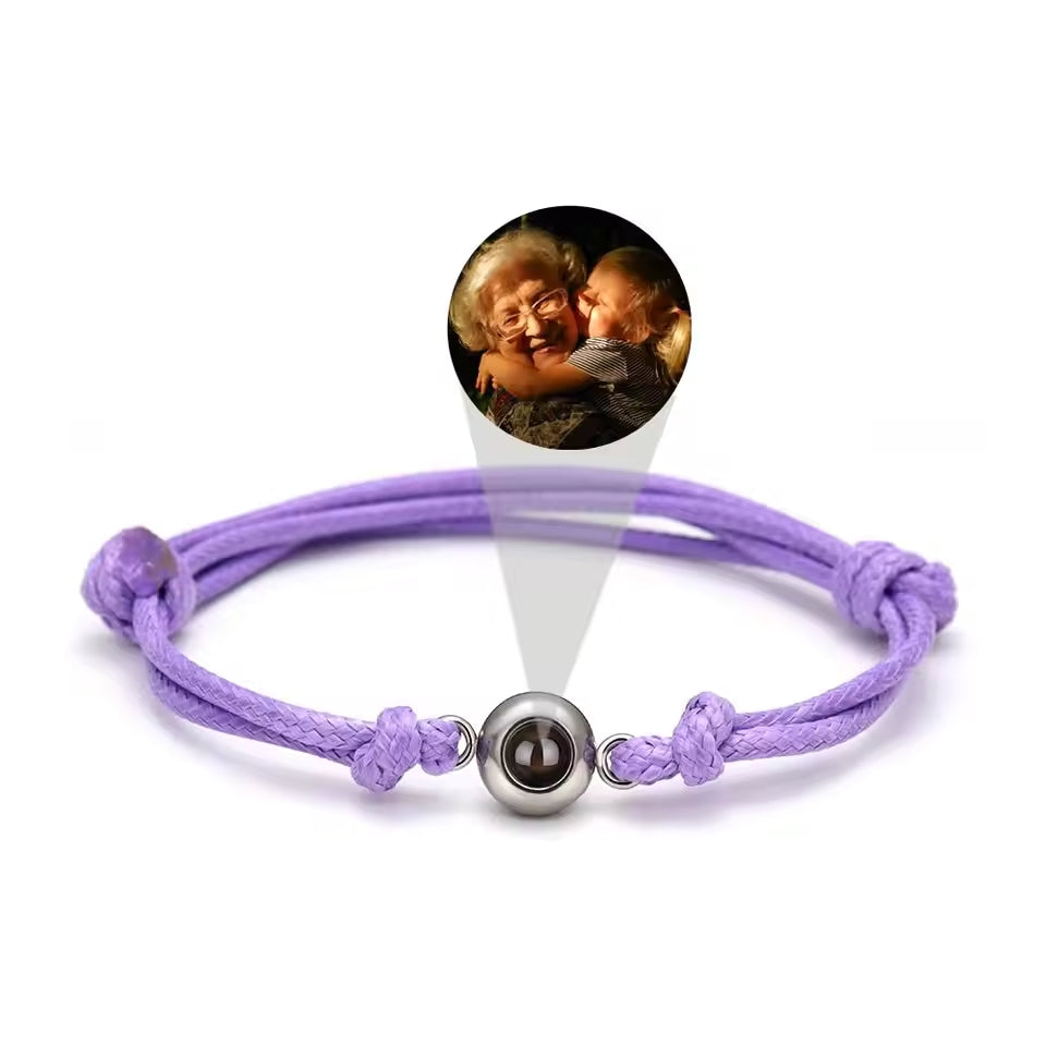 Adjustable Braided Bracelet With Hidden Photo