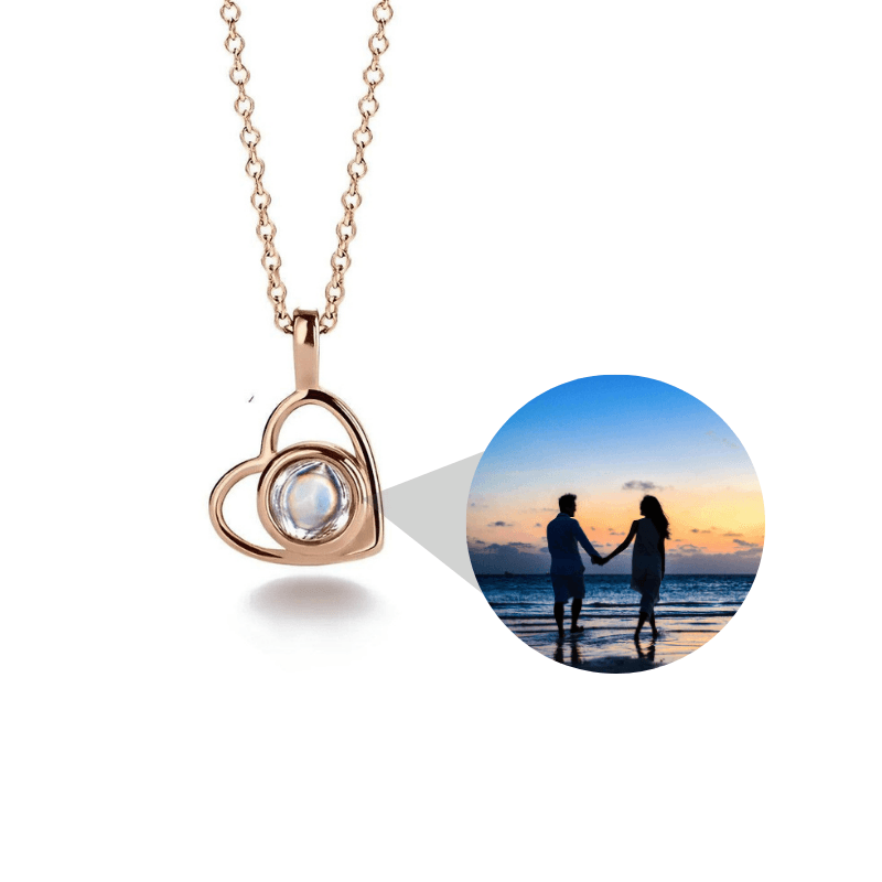 Custom Heart Photo Necklace - Pawisall