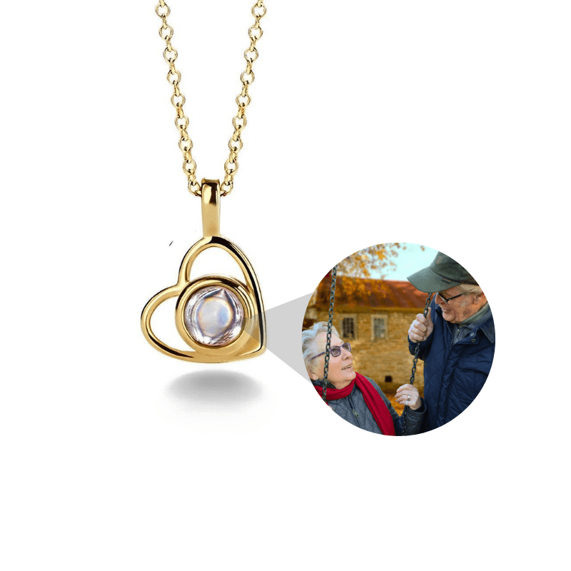 Custom Heart Photo Necklace - Pawisall
