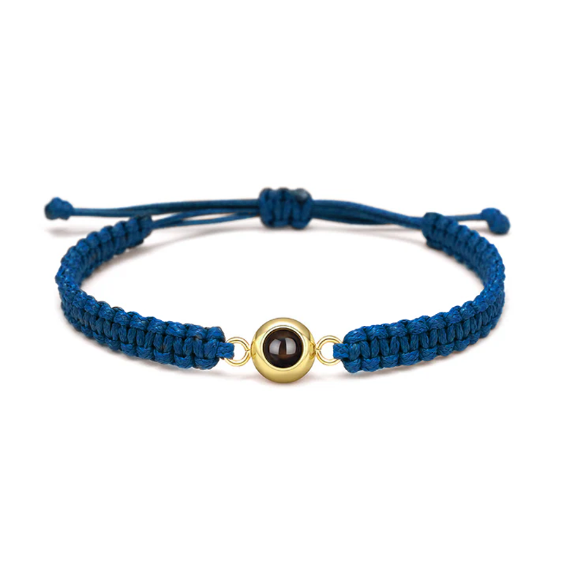 Personalized Braided Photo Bracelet for Men