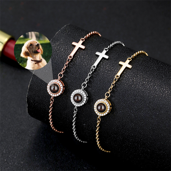 Cross & Cherished Moments Bracelet with Hidden Photo