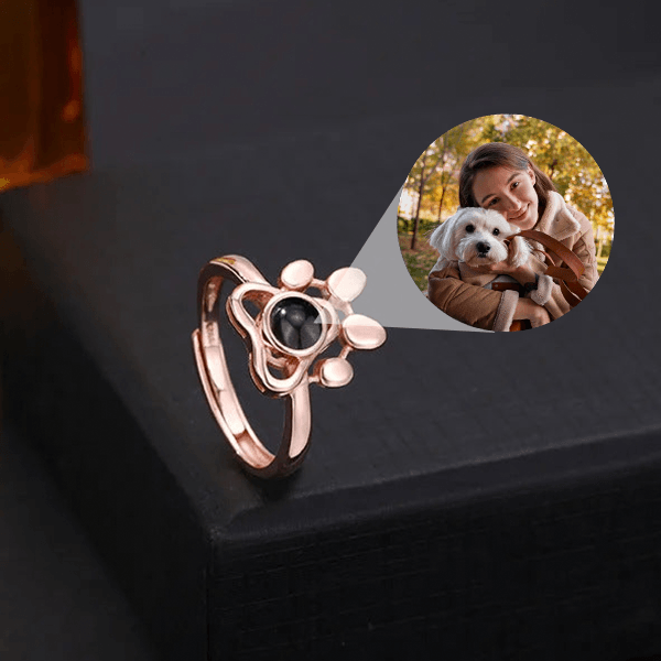 Adjustable Paw Photo Ring - Pawisall