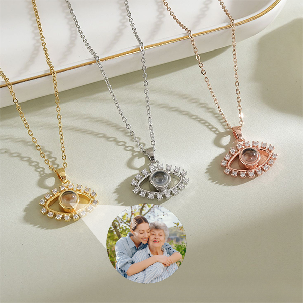 Evil Eye Guardian Photo Necklace