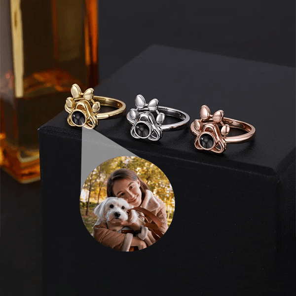 Adjustable Paw Photo Ring - Pawisall