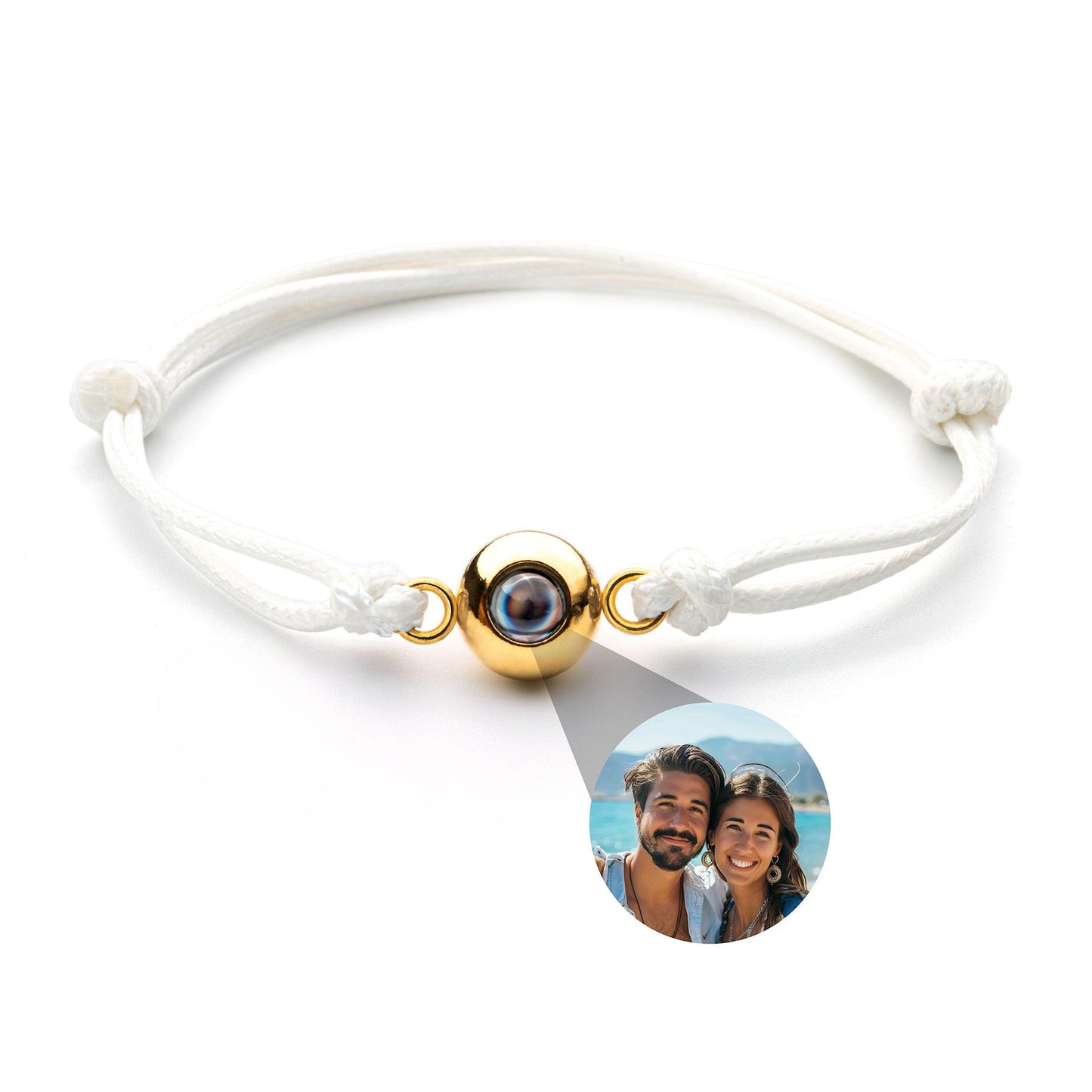 Adjustable Braided Bracelet With Hidden Photo